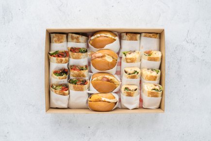 Breakfast Rolls & Wrap Box of 12