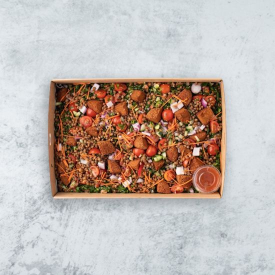 Lentil, Tabouleh and Falafel Salad