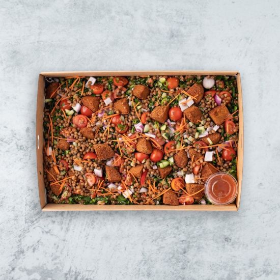 Lentil, Tabouleh and Falafel Salad