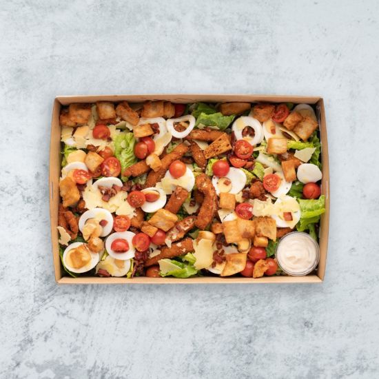 Italian Crumbed Chicken Caesar Salad